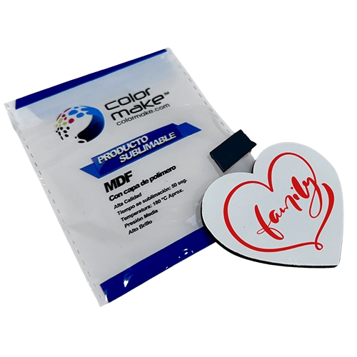 Imán Sublimable De Corazón MDF 3 MM