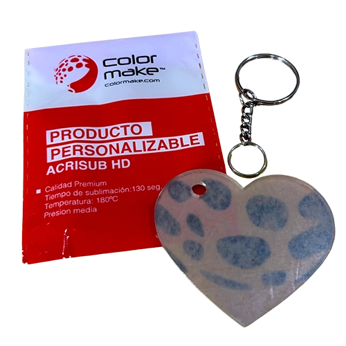 Llavero De Corazón De Acrílico Glaseado