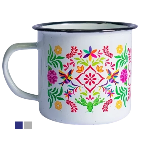 Taza Blanca Peltre 10 Oz