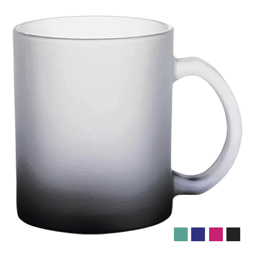 Taza De Vidrio Fondo De Color 11 OZ