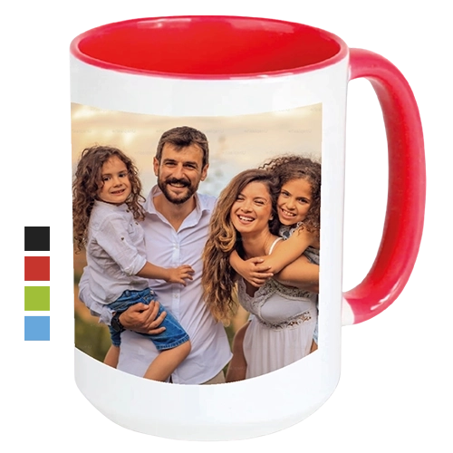 Taza Base Redonda Interior De Color 15 Oz