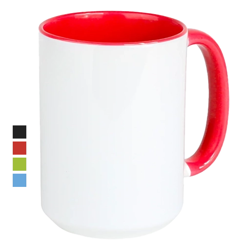 Taza Base Redonda Interior De Color 15 Oz