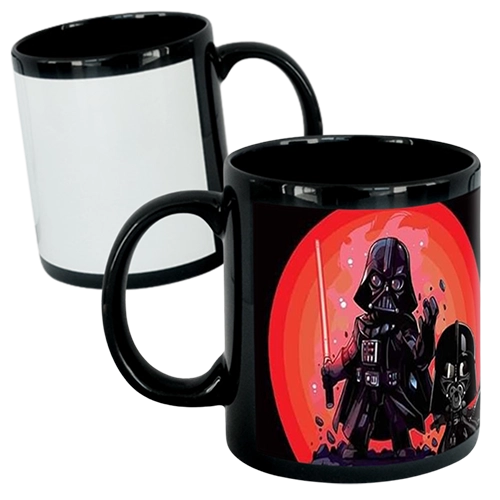 Taza Negra Ventana Blanca 11 Oz