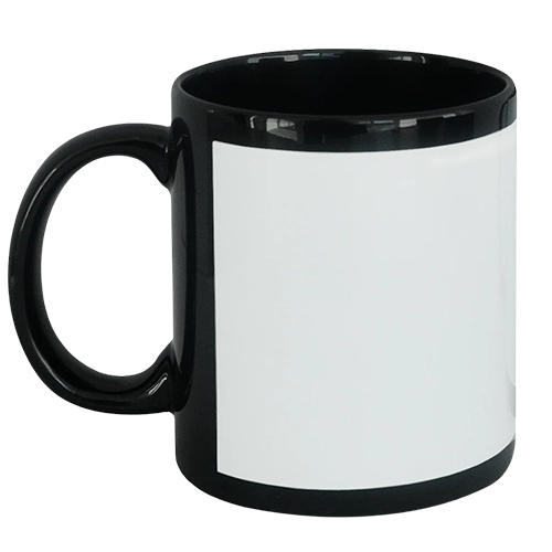 Taza Negra Ventana Blanca 11 Oz